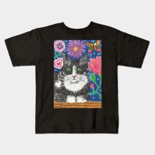 Tuxedo cat Kids T-Shirt